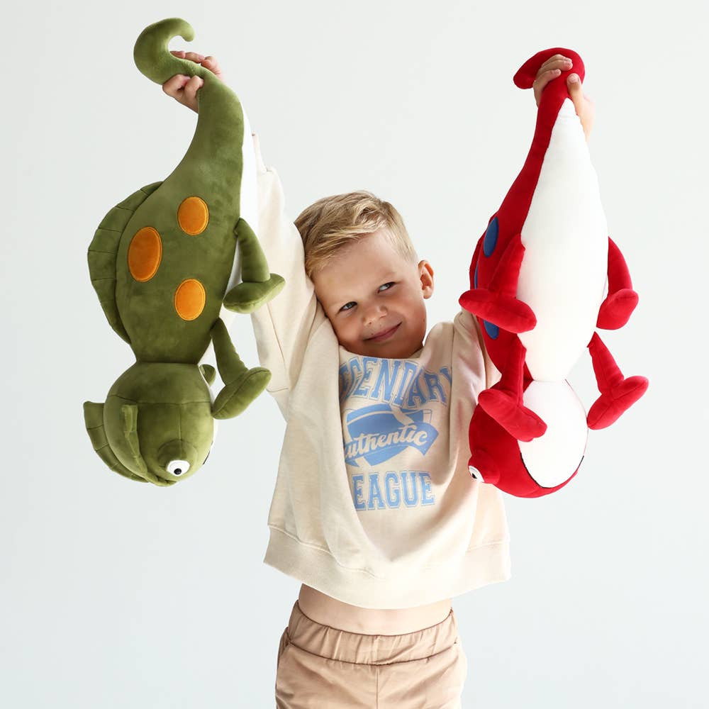 Rotes Chamäleon-Plüschtier, 30 cm