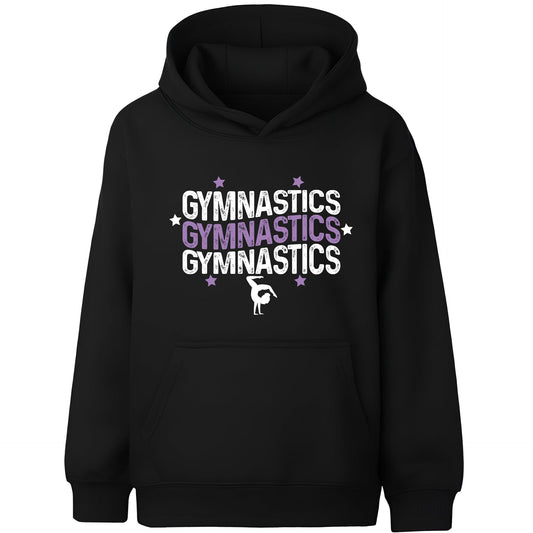 Kapuzenpullover Gymnastik – Fringoo Gymnastic for Cotton Rich Soft Hooded – Gymnasticx3 – Schwarz