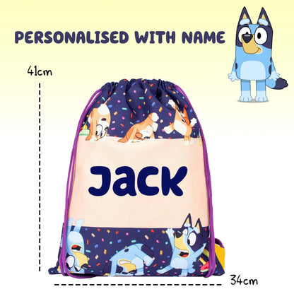 Official Bluey Sac à cordon | enfant PE Sac