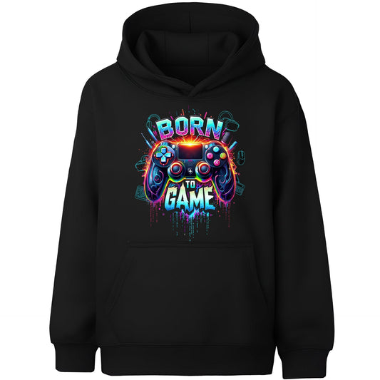 Gaming Hoodie - Fringoo Gaming for Boys Cotton Rich Soft Hooded - Born to Game Black