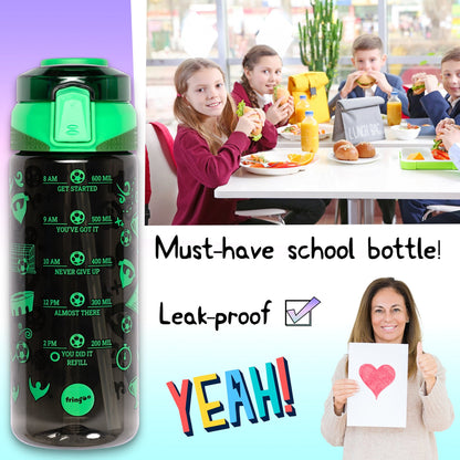 Straw Bottle – Neon football
