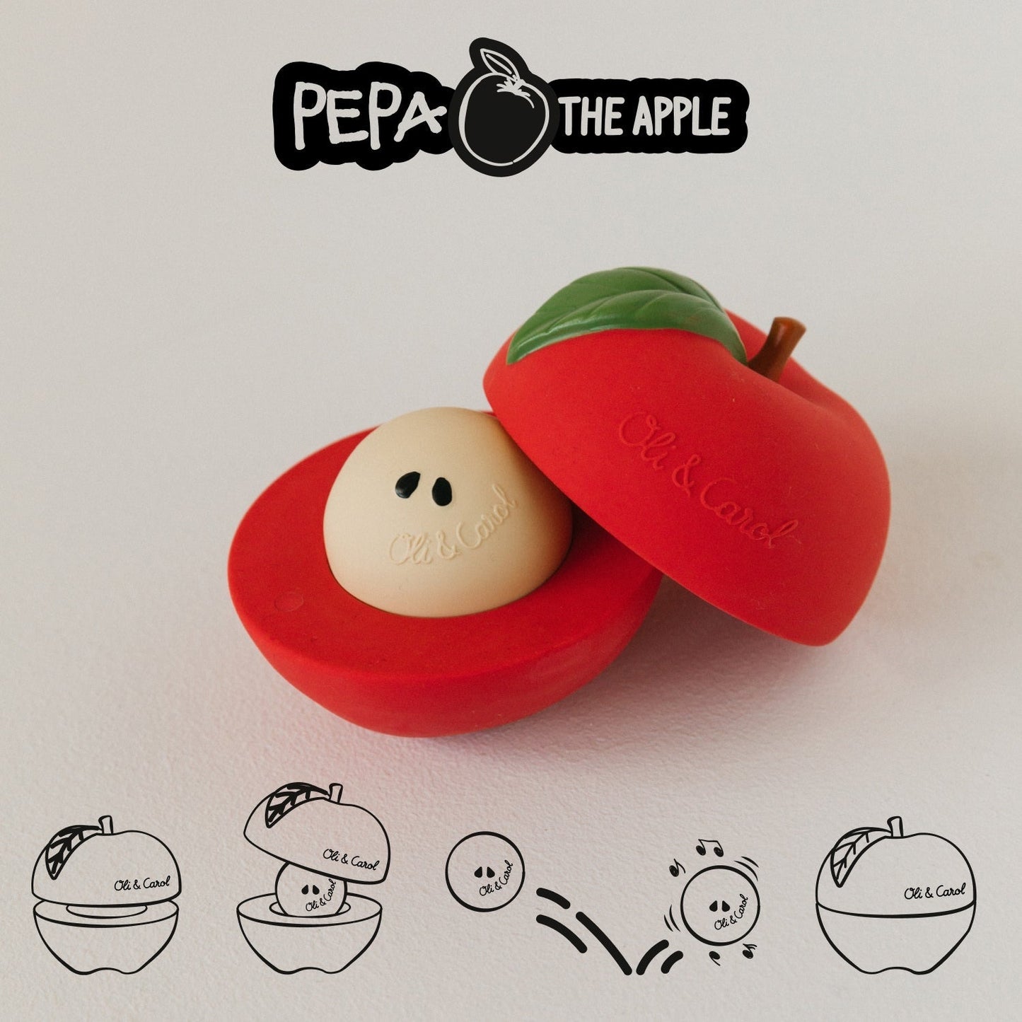 Pomme – Jouet à empiler et balle hochet – vue produit 9
