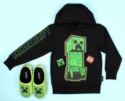 Minecraft vert Creeper Sweat à capuche – noir