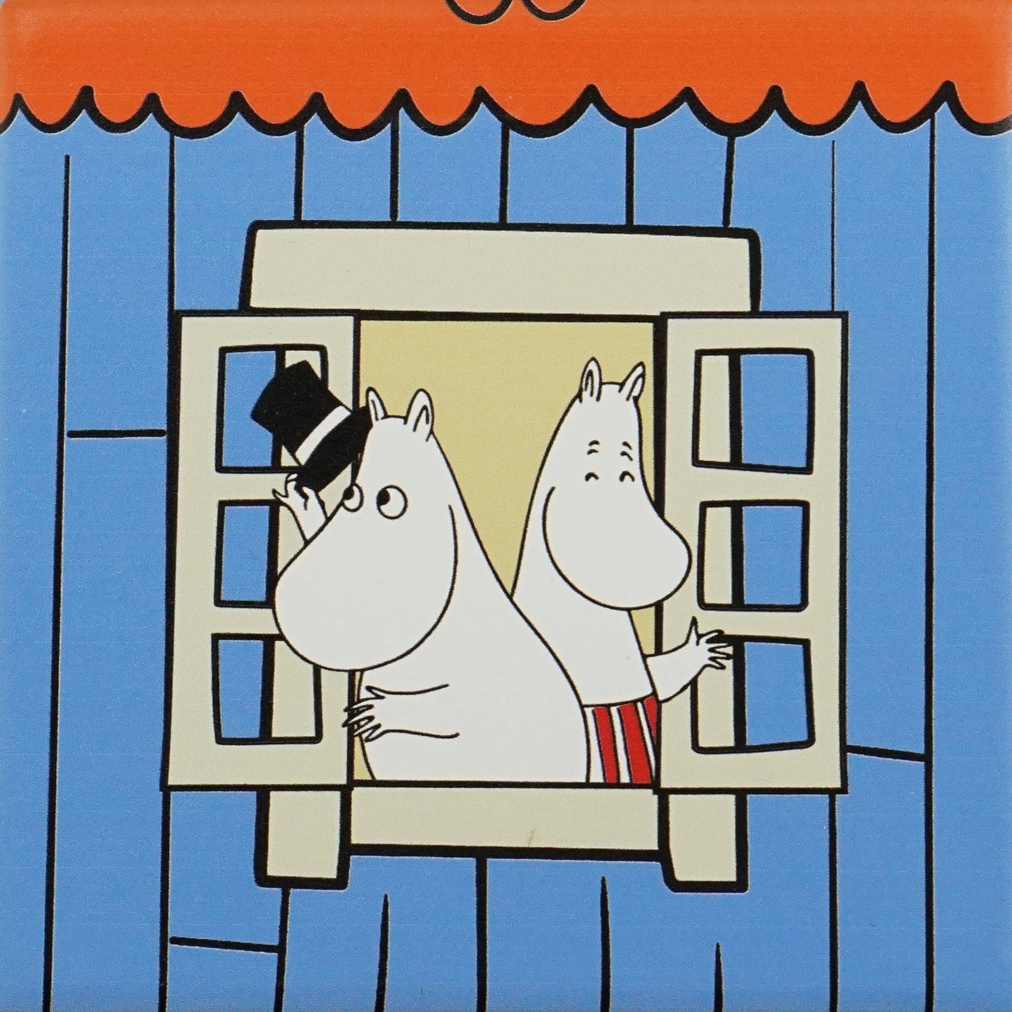 Lot de 4 sous-verres céramique Moomin - maison