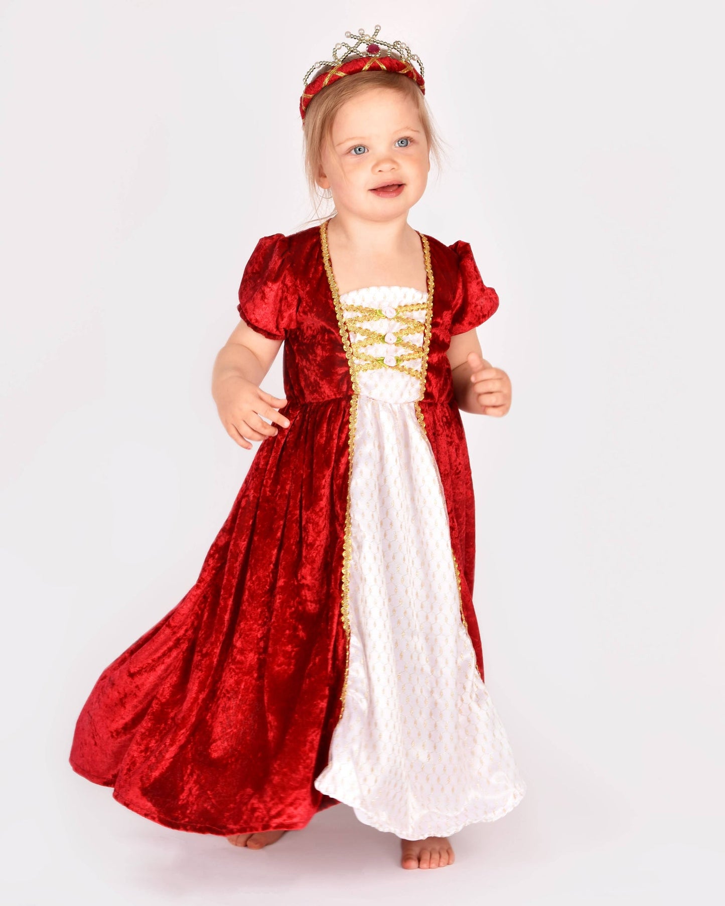 Prinzessinnenkleid aus rotem Samt Den Goda Fen 2-4 Jahre (98-104 cm)