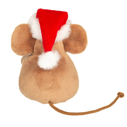 Peluche Souris de Noël avec cadeau