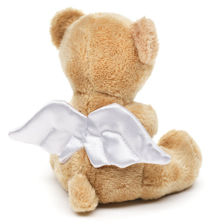 Schutzengel-Teddybär-Plüschtier mit roter Rose