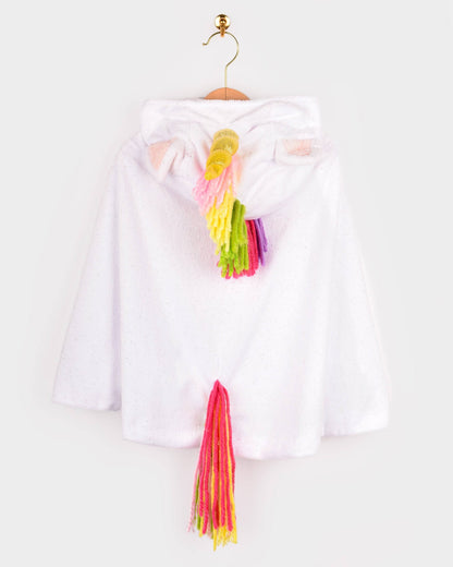 White unicorn rainbow cape 3-8 years (size 98-128)