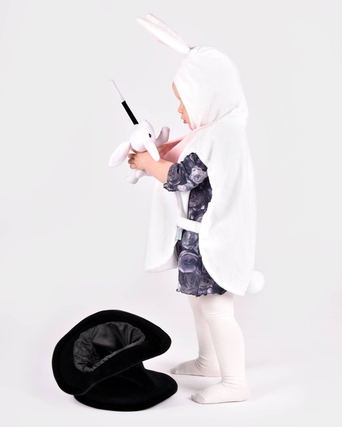 Mini cape lapin 86-110 cm pour enfants de 1 à 4 ans