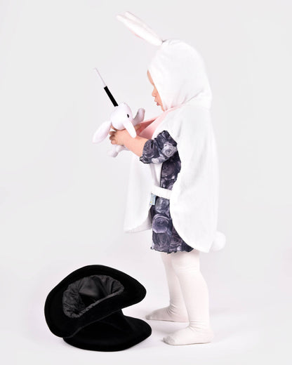 Mini cape lapin 86-110 cm pour enfants de 1 à 4 ans