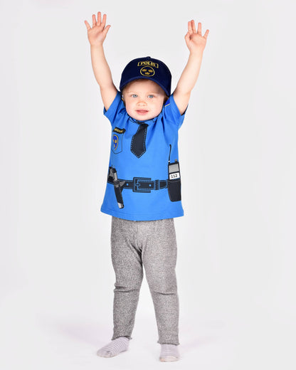 T-shirt Police en coton biologique 110-116 cl 4-6 ans