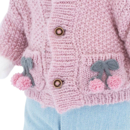 Peluche, Lucky Kitty, Lucky Sophie : Cerises en tricot 38 cm 3+