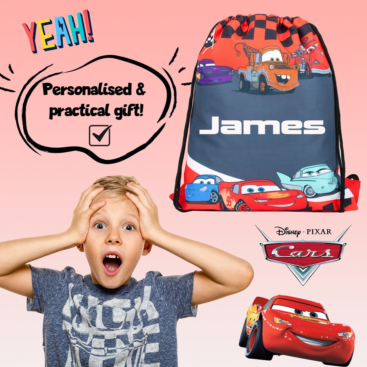 Sac à cordon – Official Disney / Pixar Disney Cars | PE Bag | Fringoo