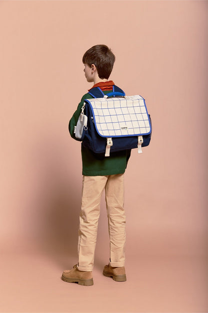 Schultasche Leo Dreifarbig Kariert