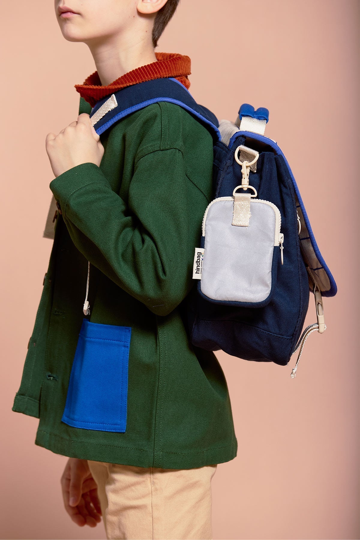 Schultasche Leo Dreifarbig Kariert