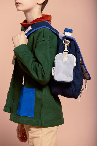 Schultasche Leo Dreifarbig Kariert