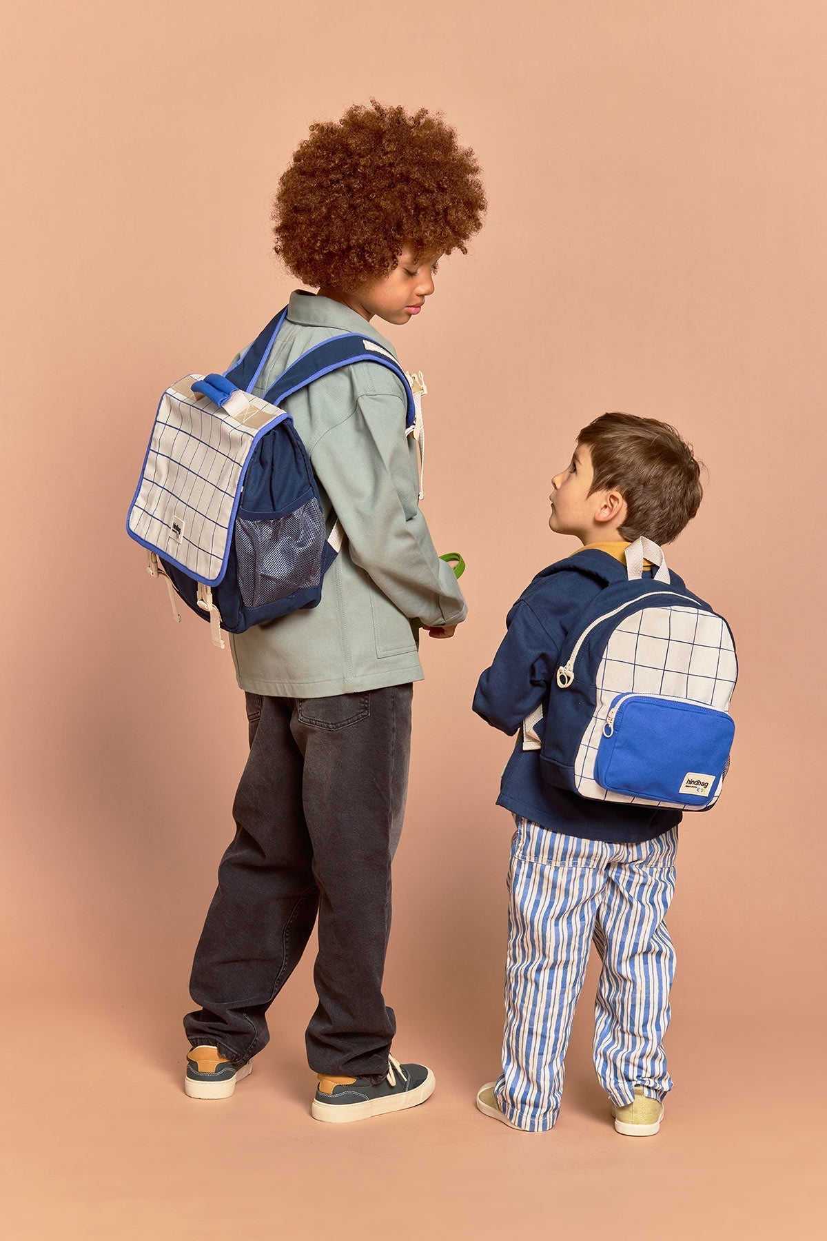 Schultasche Leo Dreifarbig Kariert