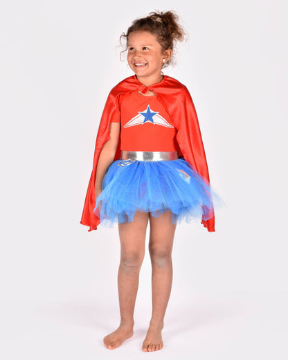Super Wondergirl with Cape 110-116 cm 4-6 years