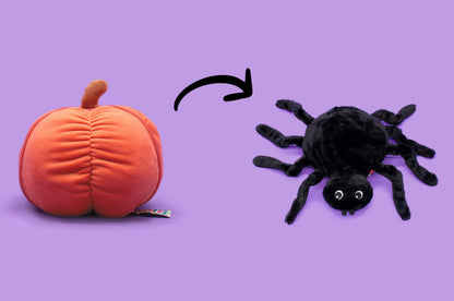 Peluche réversible Pumpet la citrouille/araignée – Flipetz – vue 16