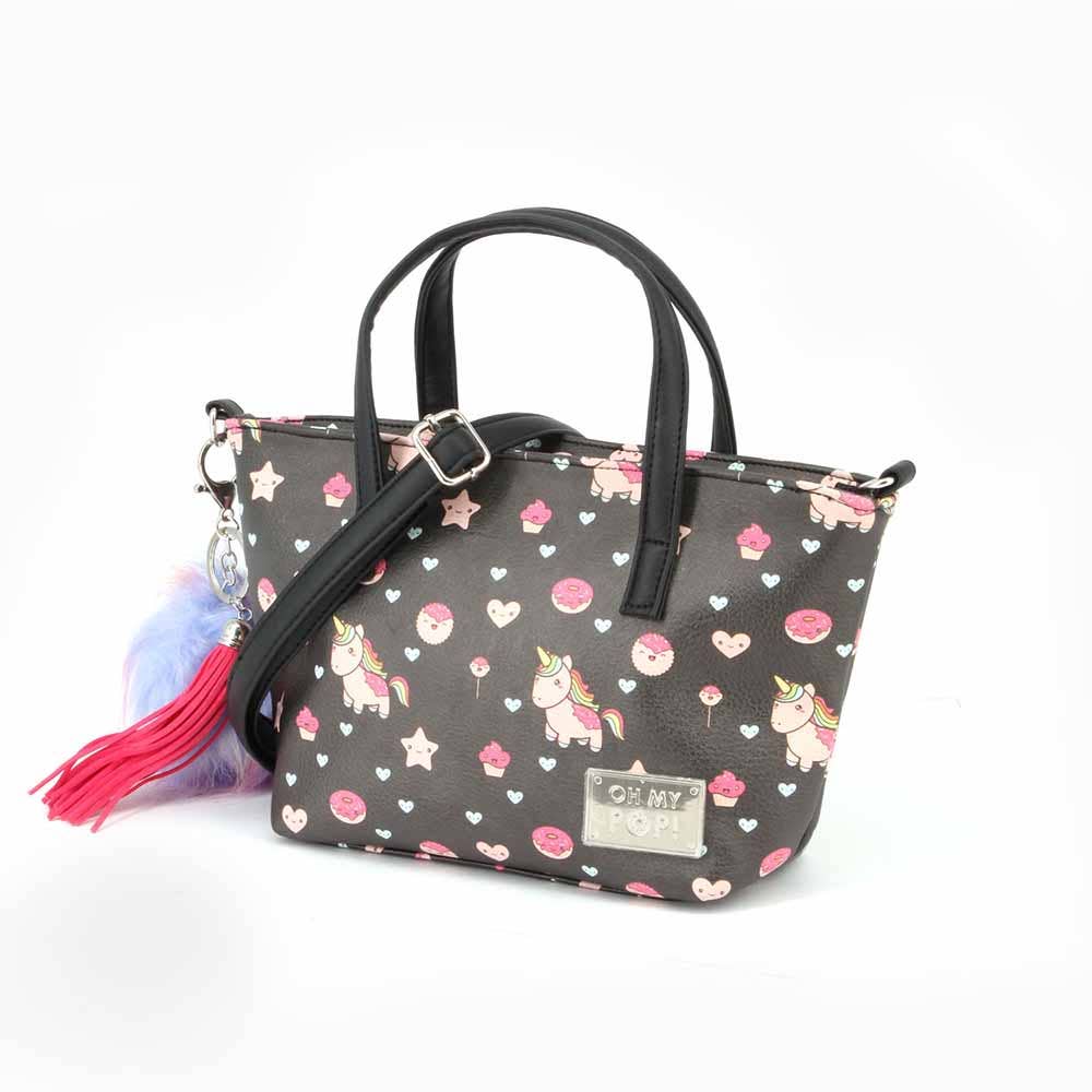 Sac à Main Tote Petit Oh My Pop! « Popnicorn » – Noir
