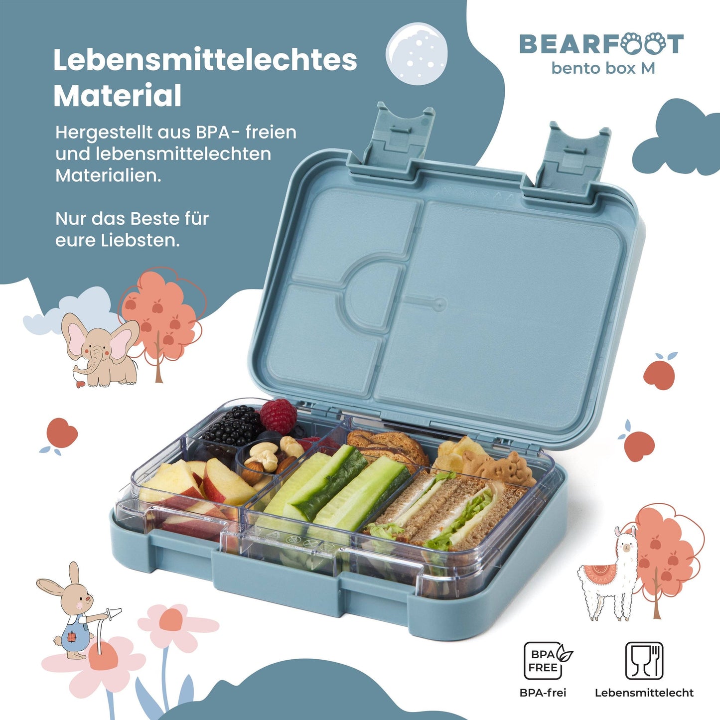 Kids Lunch Box with Compartments - Excavator