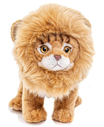 Peluche chat Maine coon avec crinière de lion amovible Uni Toys