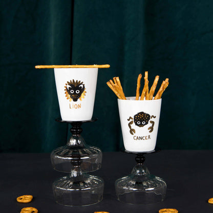 Porcelain mug with zodiac signs