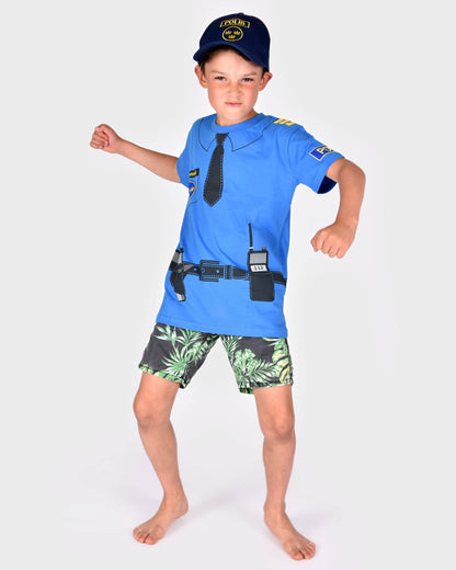 T-shirt Police en coton biologique 110-116 cl 4-6 ans