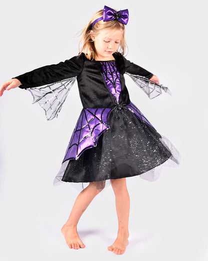 Spider Dress W with Headband 110-116 cm 4-6 years