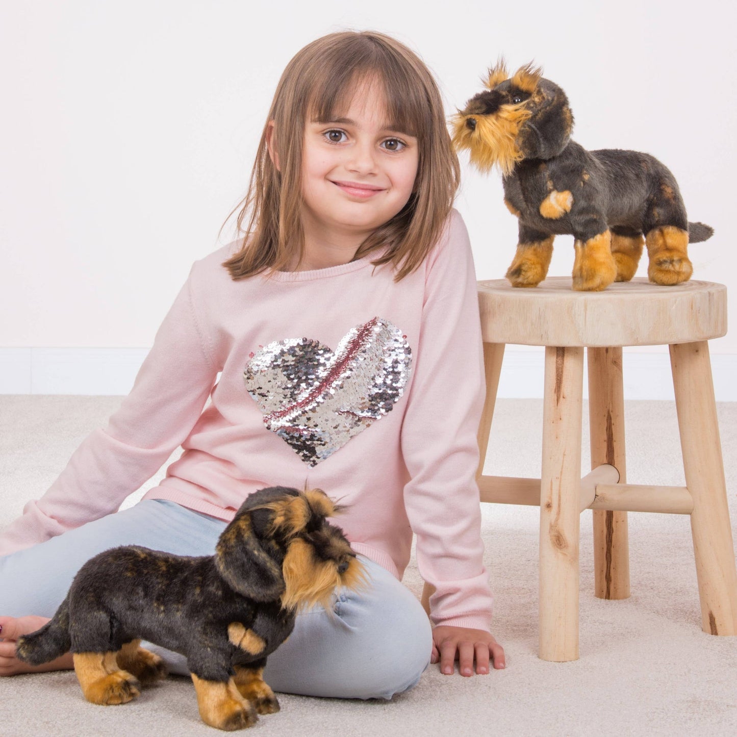 Plüschdackel mit abstehenden Haaren