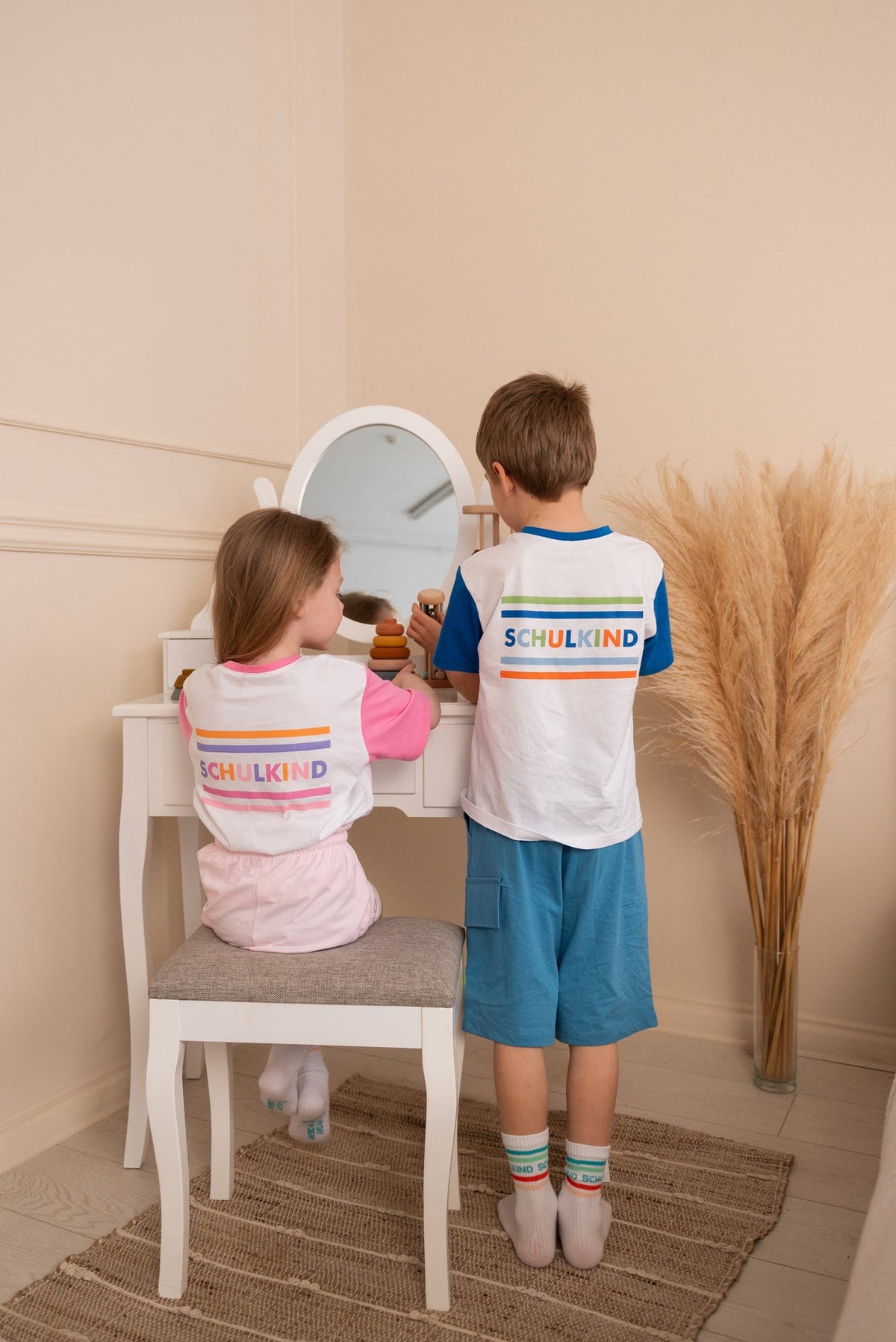 T-shirt Schulkind bleu – vue produit 6