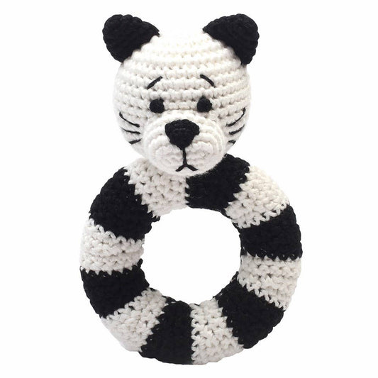Hochet anneau - Chat blanc