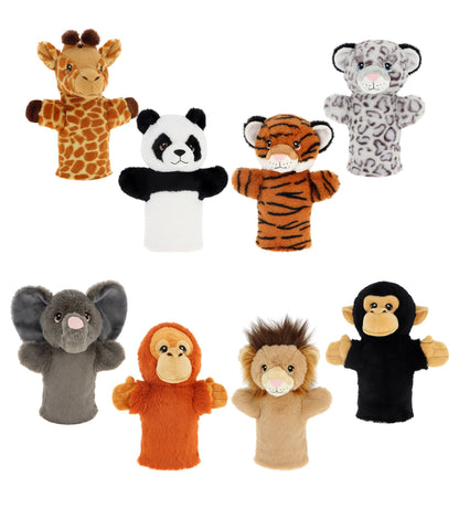 Marionnettes peluches animaux sauvages Keeleco 27 cm – 8 modèles