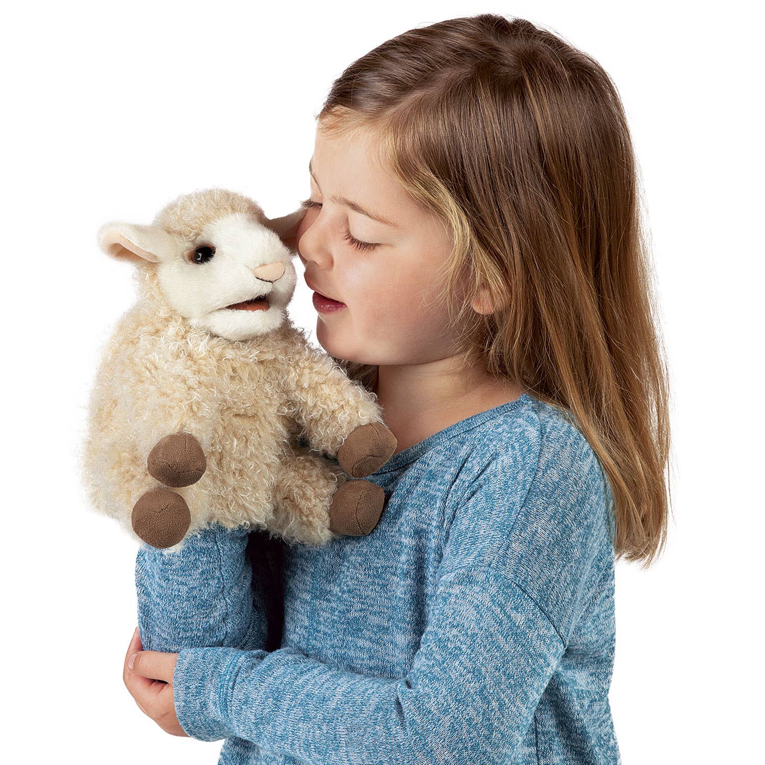 Marionnette à main Little Lamb 3129/ Petit agneau Folkmanis réaliste