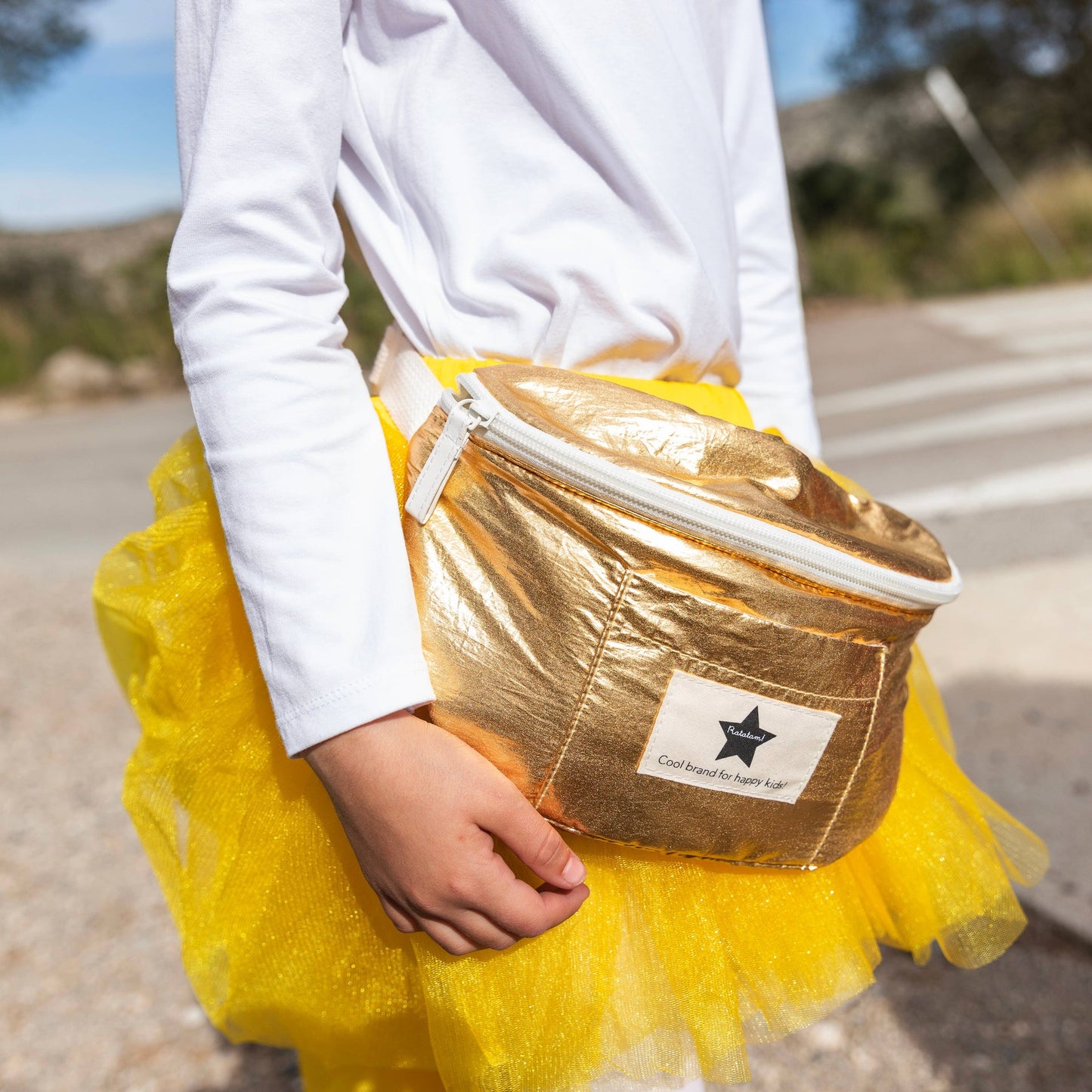 Metallic-Gürteltasche für Kinder