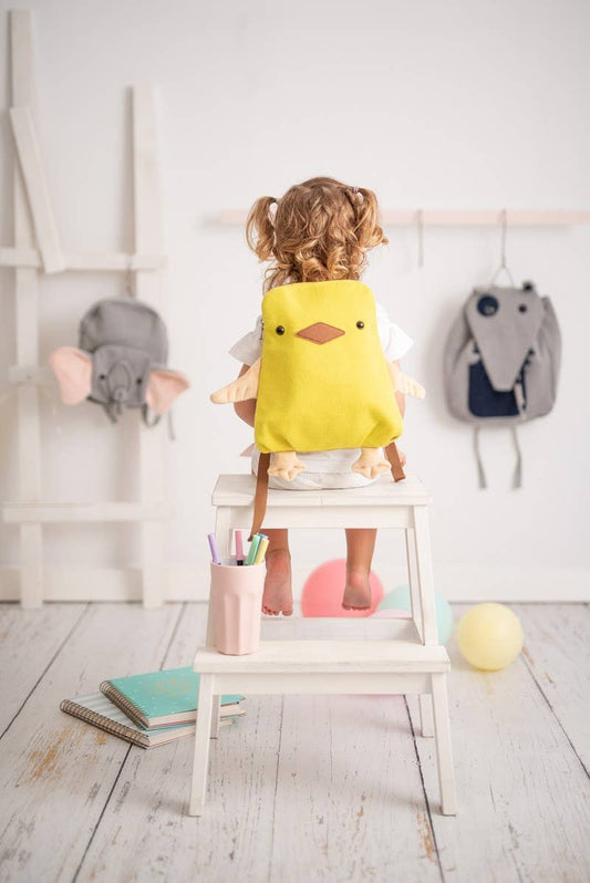 Sac à Dos Poussin en Crochet – Jaune