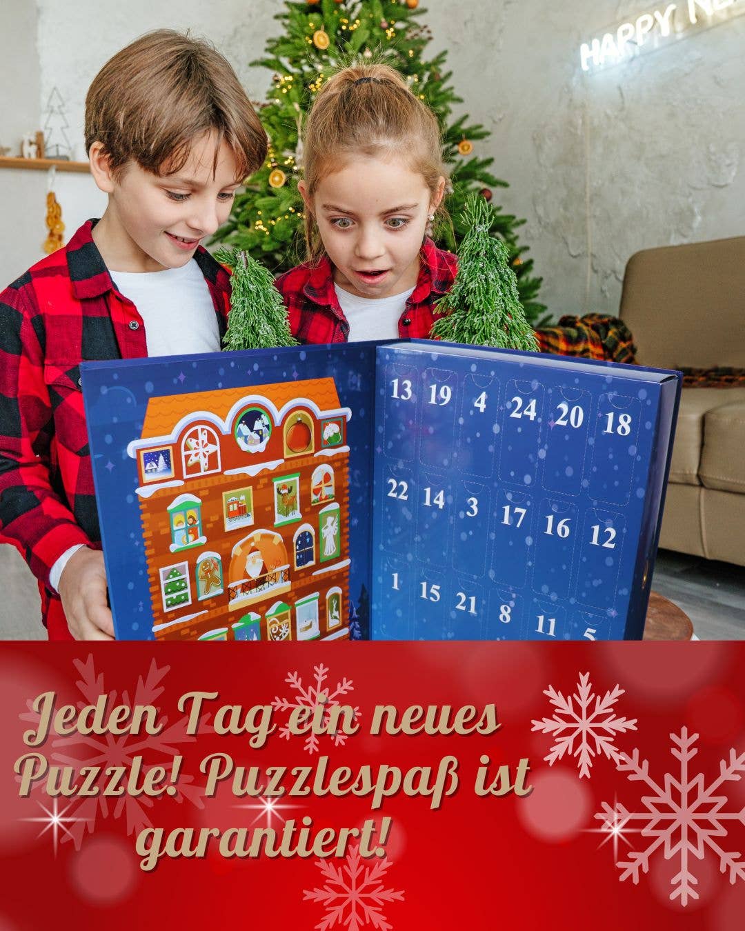 24-tägiger Puzzle-Adventskalender