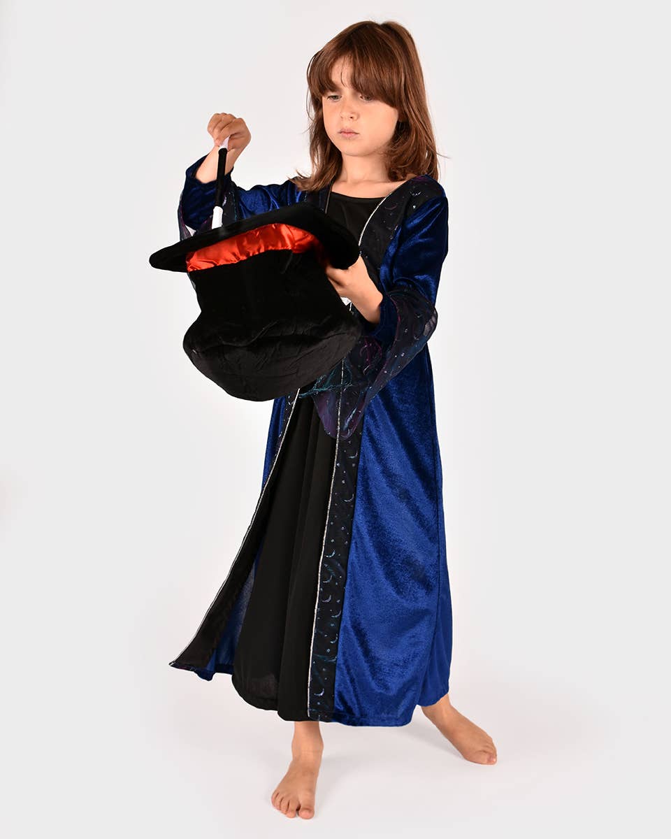 Magician's hat with rabbit and wand, adjustable size