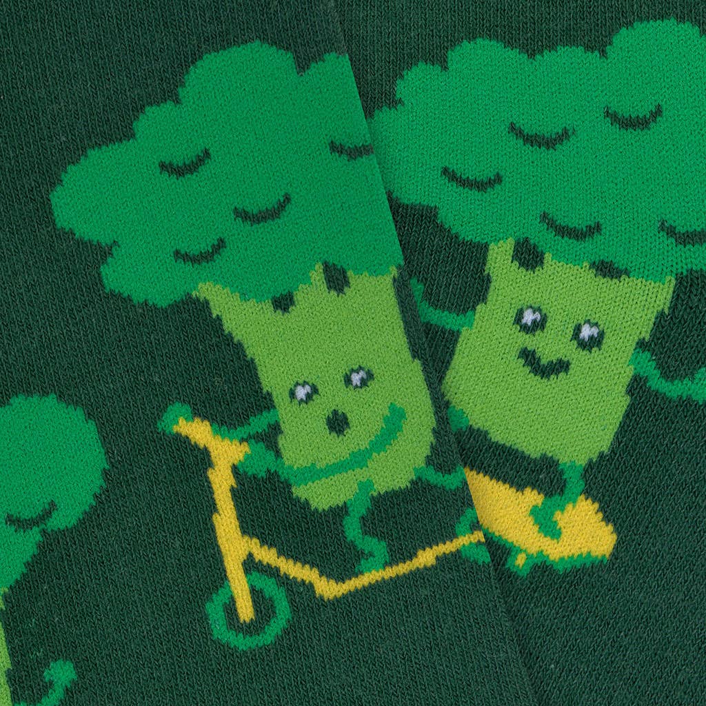 Sportsocken für Kinder mit Brokkoli-Motiv