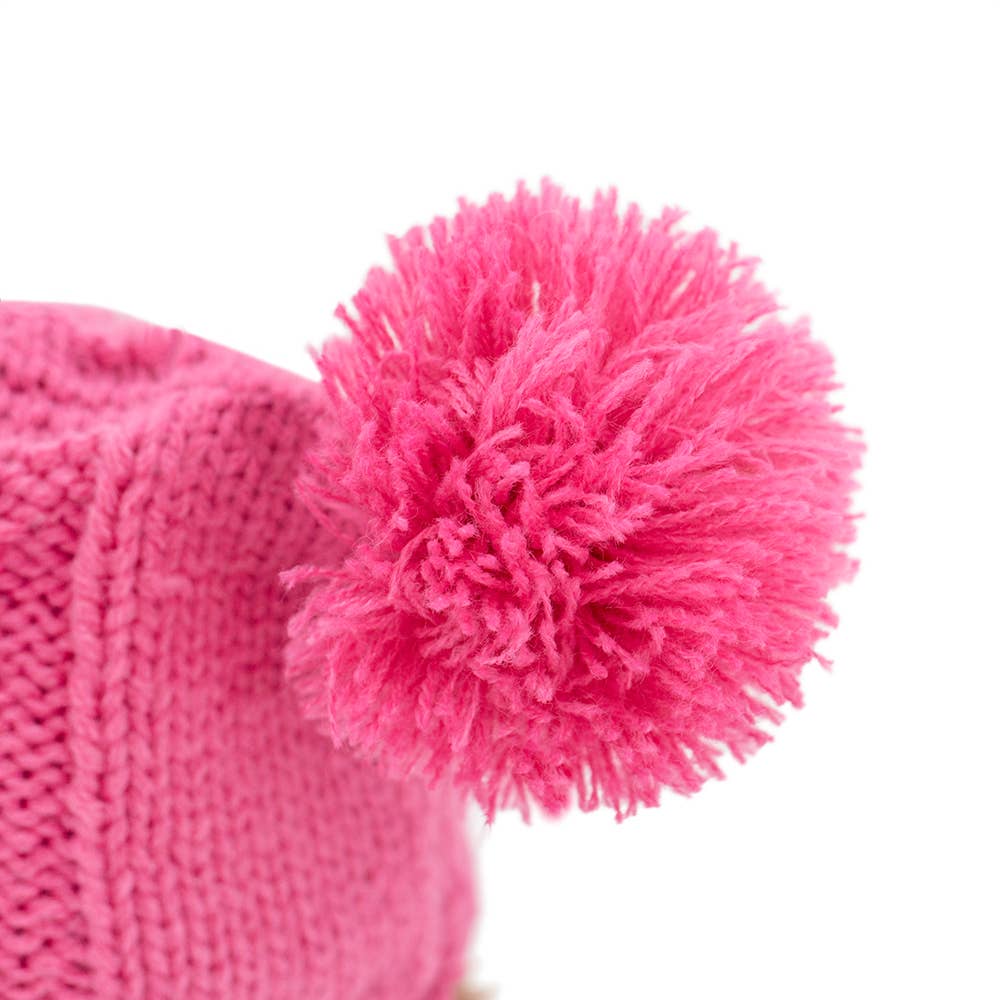 Flauschiges Igel-Plüschtier mit doppeltem Bommelhut, 15 cm
