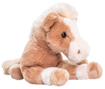 Cheval couché (marron clair), très doux, câlin/en peluche Uni Toys