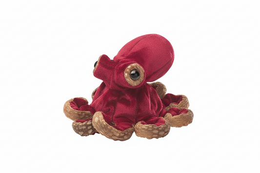 Fingerpuppe mit rotem Oktopus