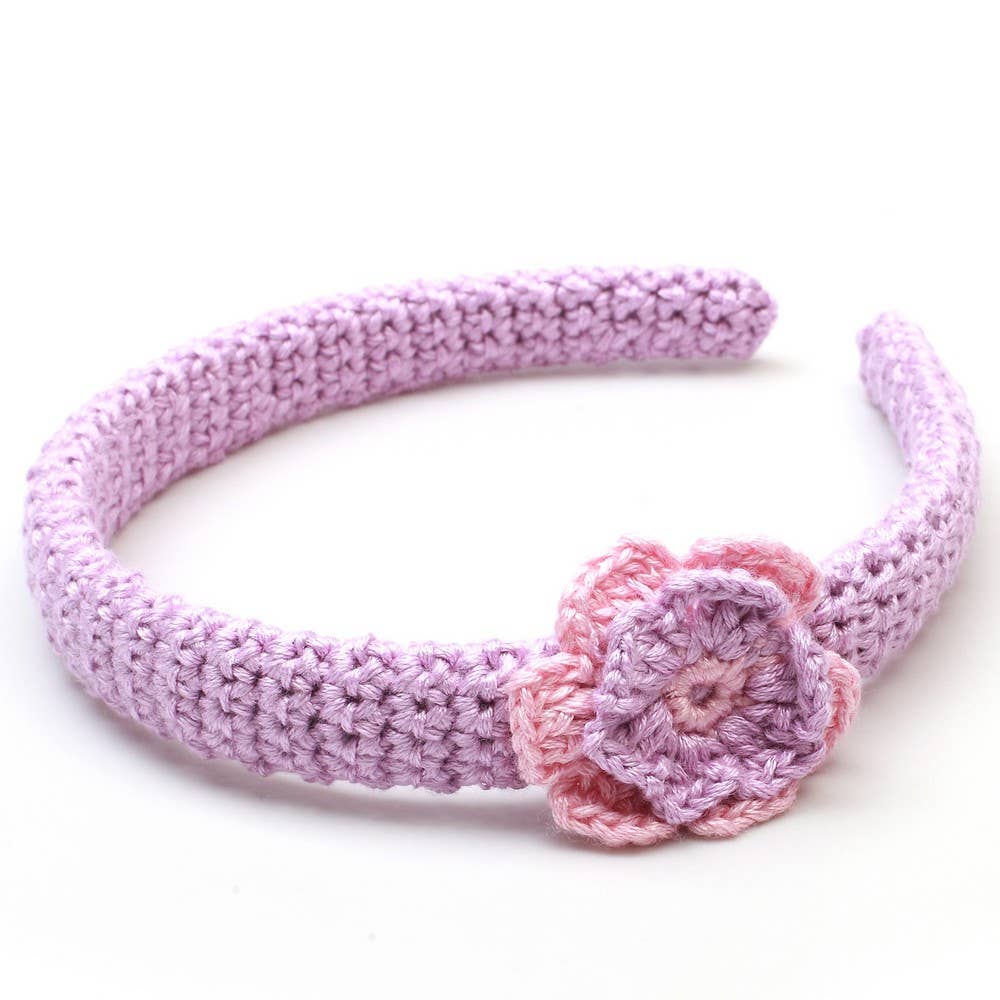 Headband with flower - Light purple