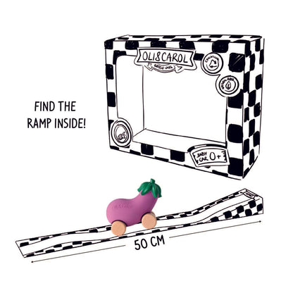Emma l’Aubergine – Voiture-jouet bébé – vue produit 3