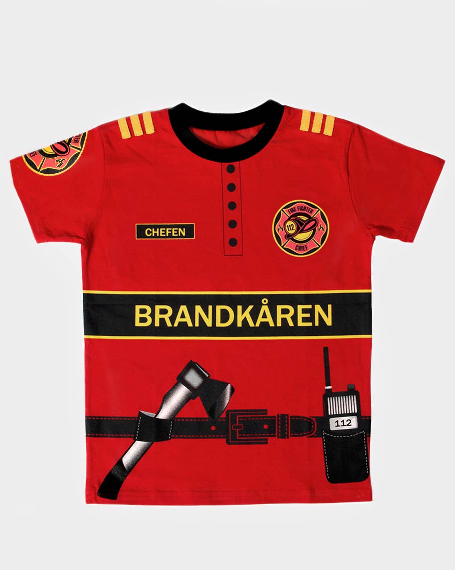 T-Shirt Fire-Fighter aus Bio-Baumwolle 98-104 cm