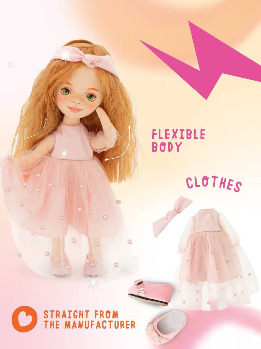 Sunny-Puppe im rosa Kleid – 32 cm