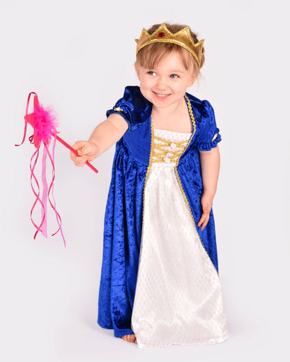 Blue velvet princess dress 110-116 cm 4-6 years
