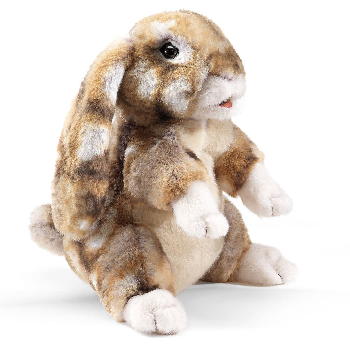 Marionnette à main Lapin soyeux et lapin/Silky Bunny Rabbit 3216 Folkmanis réaliste