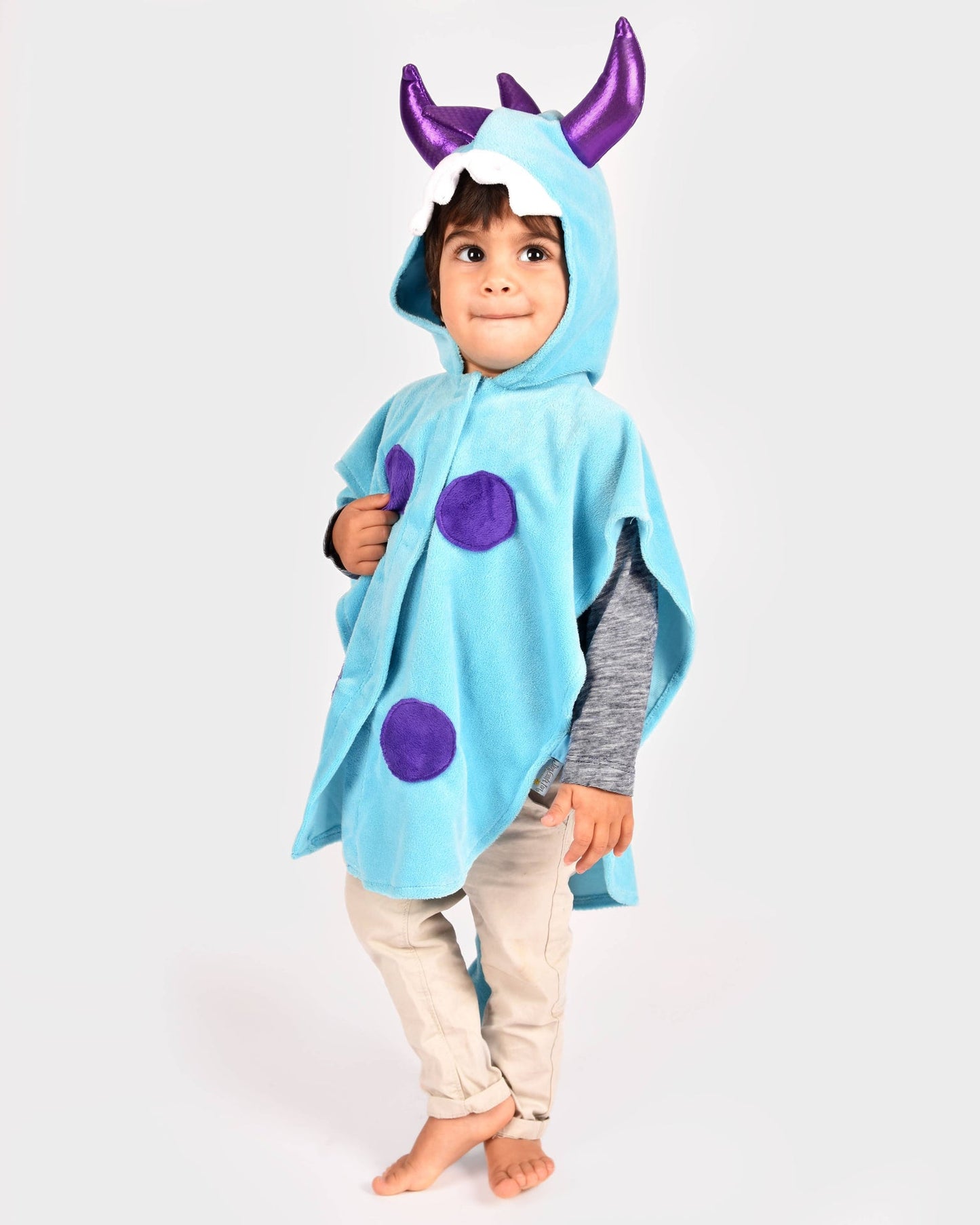 Cape Mini Monstre Bleu Taille 86-110 cm 1-4 ans