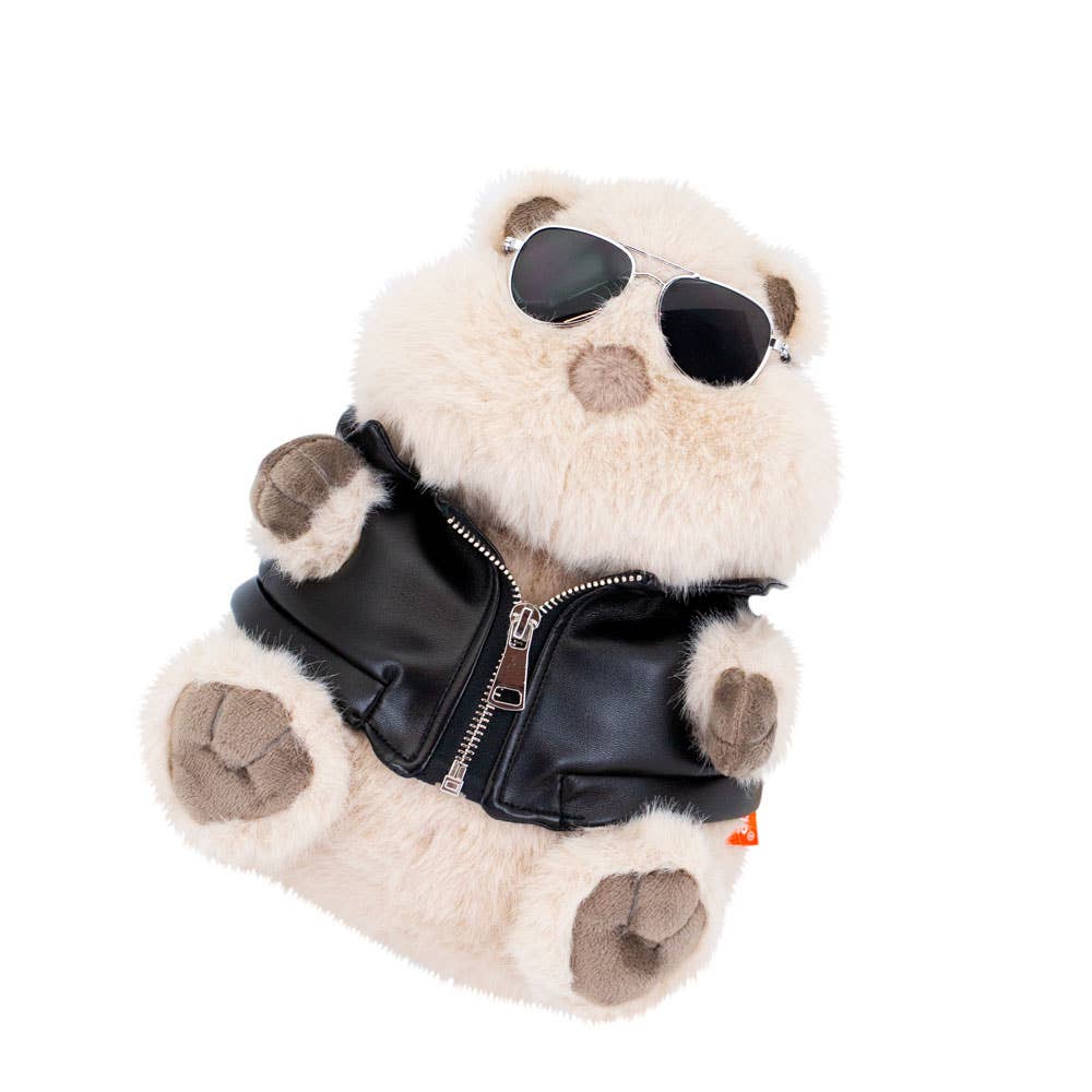 Peluche Hamster avec veste en cuir
